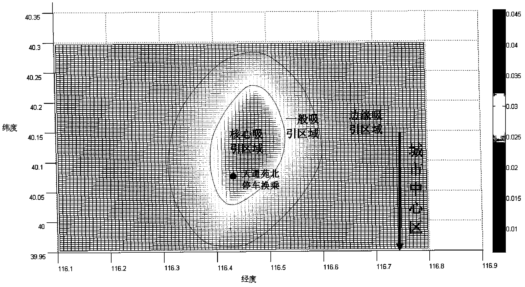 Sampling-based park-and-ride facility attraction demand quantitative classification calculation method