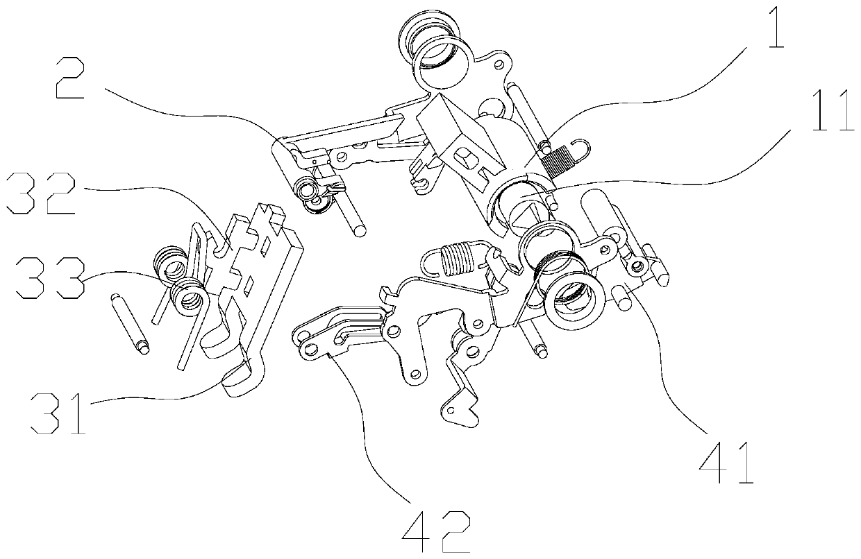 A moving contact quick-closing mechanism and a circuit breaker equipped with the moving contact quick-closing mechanism