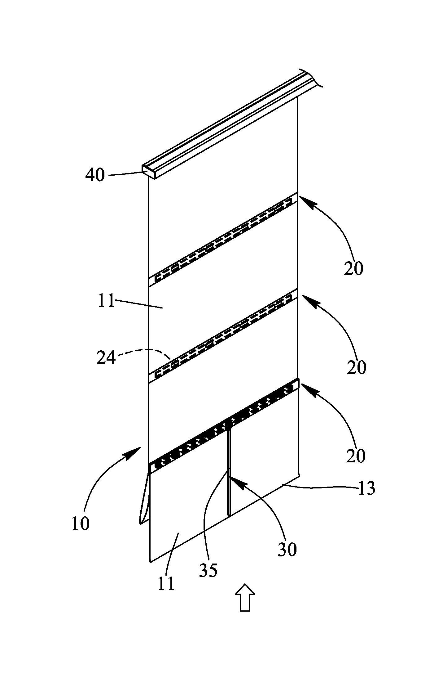 Cordless curtain with magnetic operation system