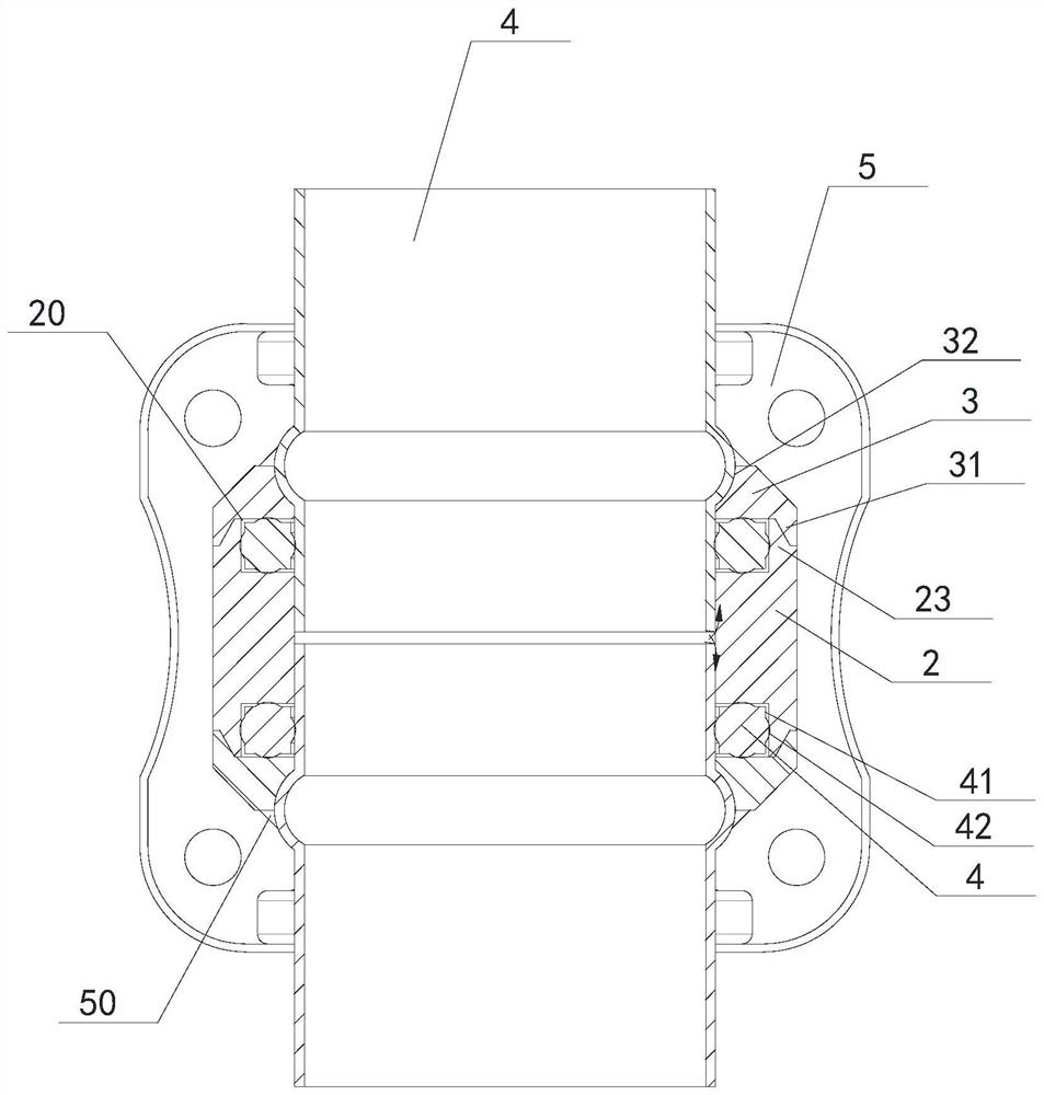 Pipeline connecting structure suitable for pipeline positive and negative pressure transportation