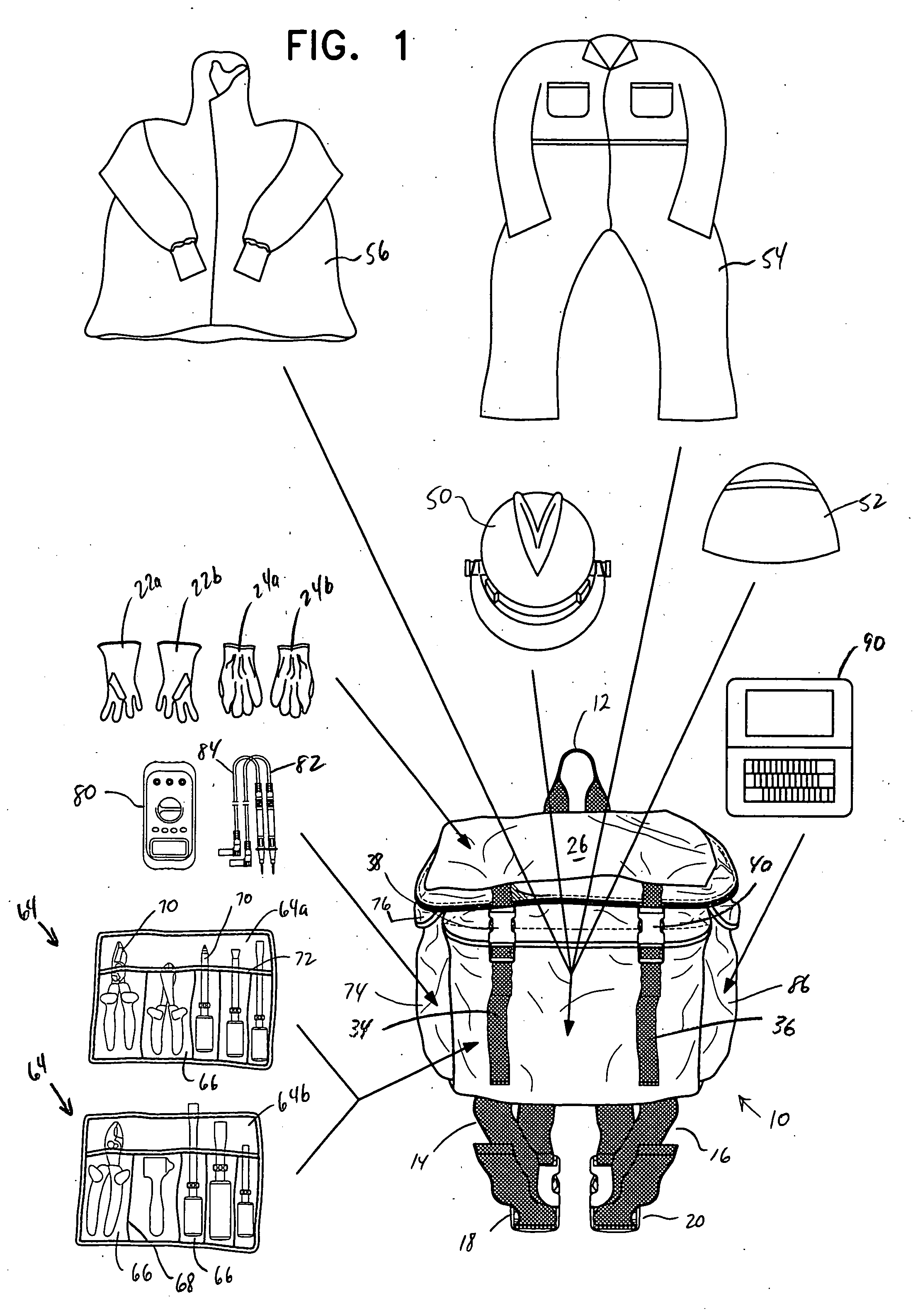 Electrical safety backpack