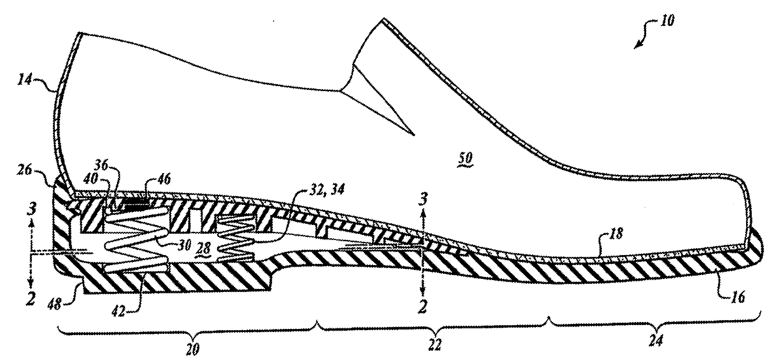 Resilient Shoe With Pivoting Sole