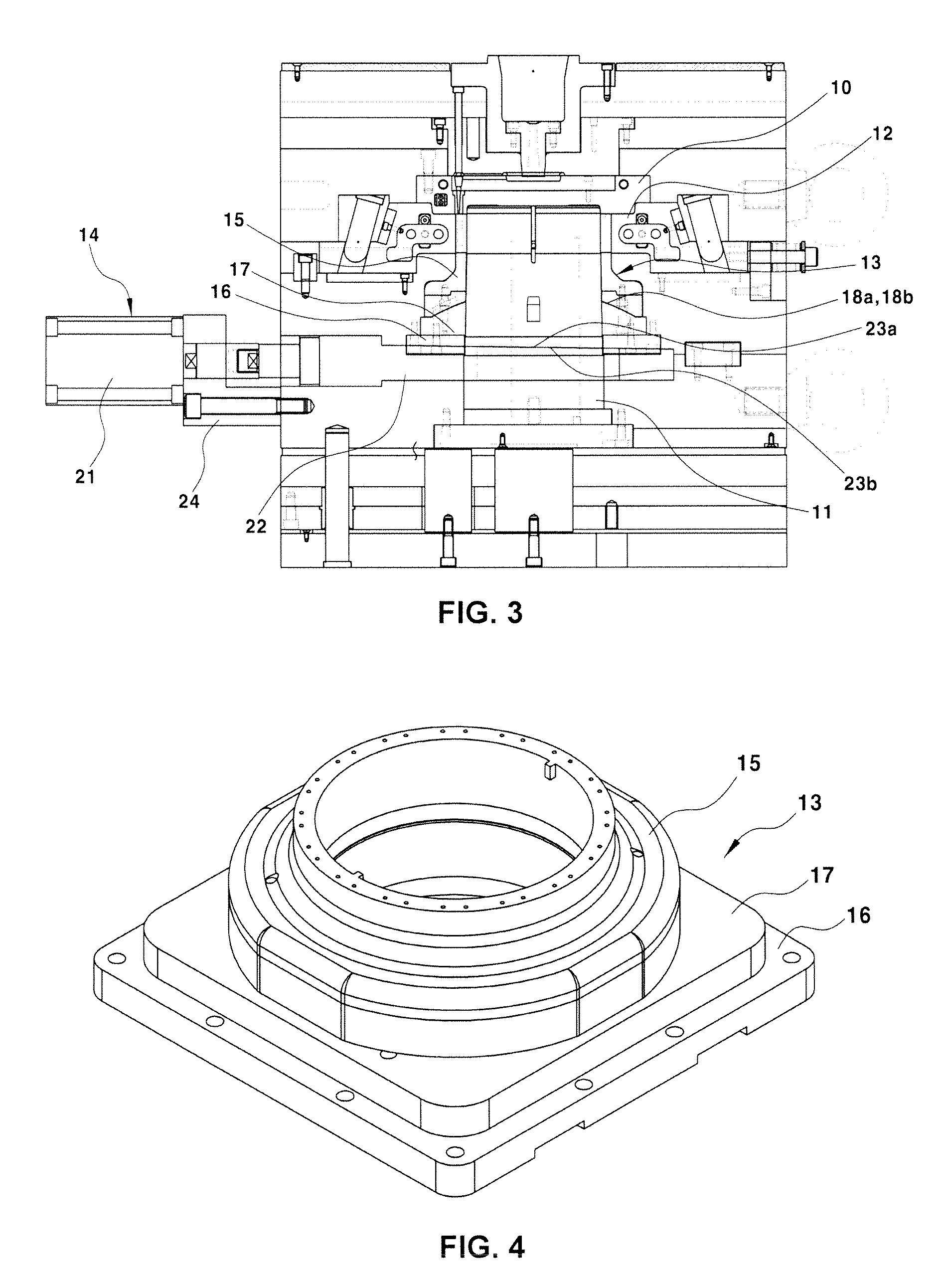 Molding apparatus for rotor of motor