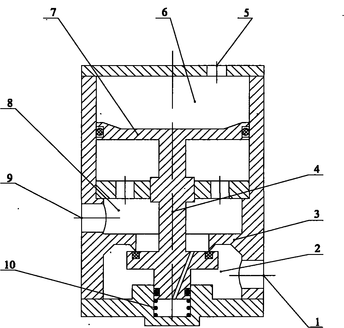 Quantitative feed electric control pressure reductor, characteristic test system for pressure reductor and automatic test method