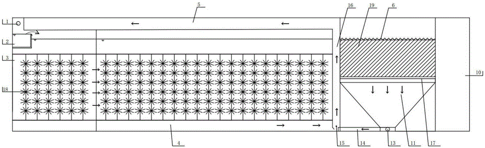 Integrated sewage treatment device