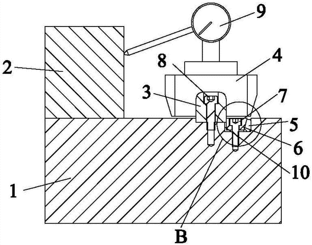 High-precision guide rail straightness calibration structure and method