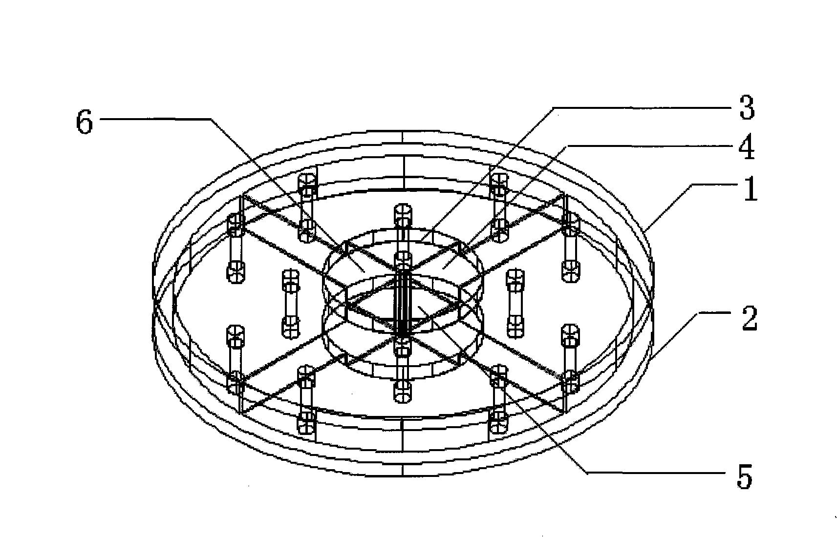 Framework-taking optical fiber ring detaching device of optic fiber gyroscope