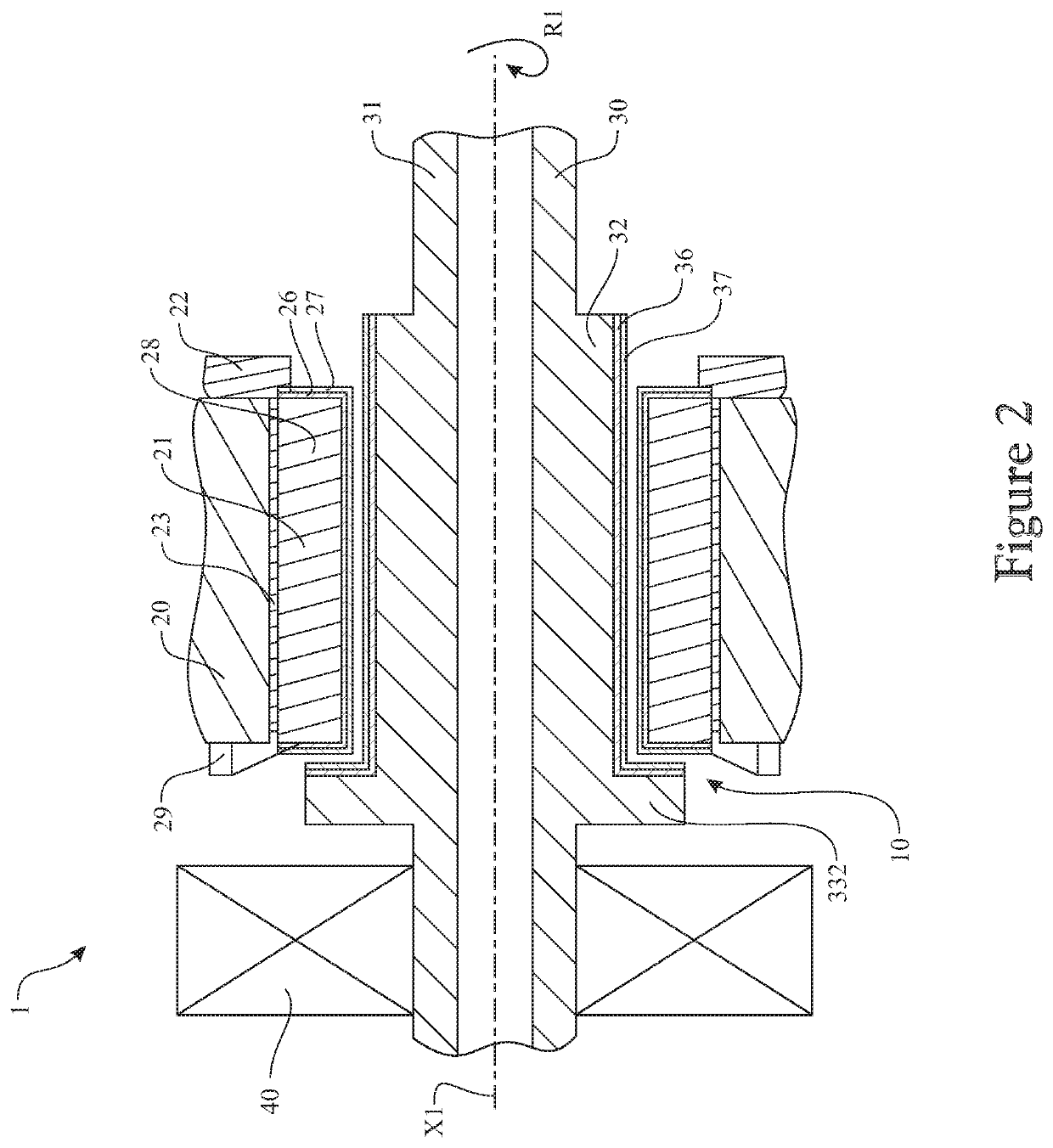 Landing bearing assembly and rotary machine equipped with such an assembly and a magnetic bearing