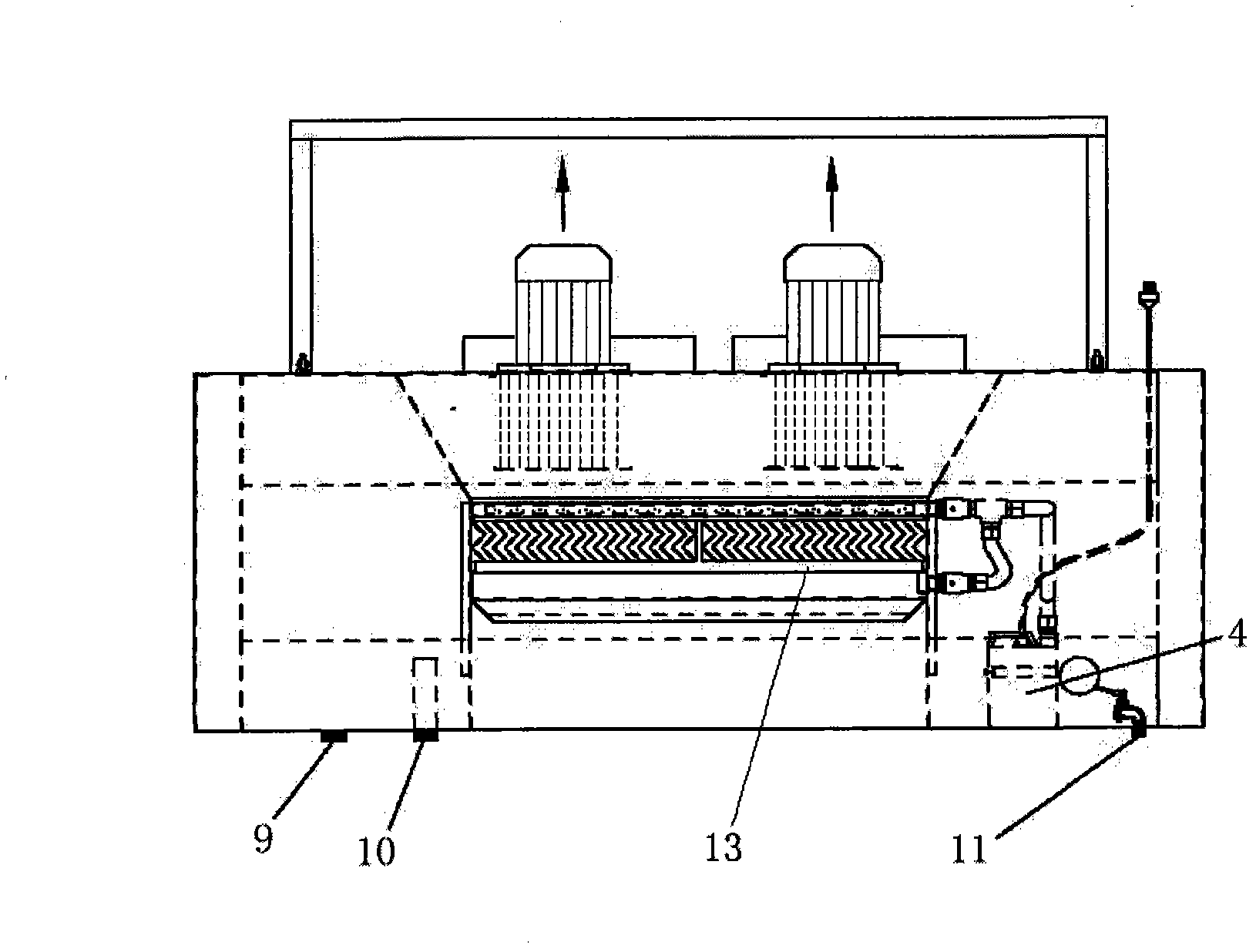 Integrated lampblack purifying device