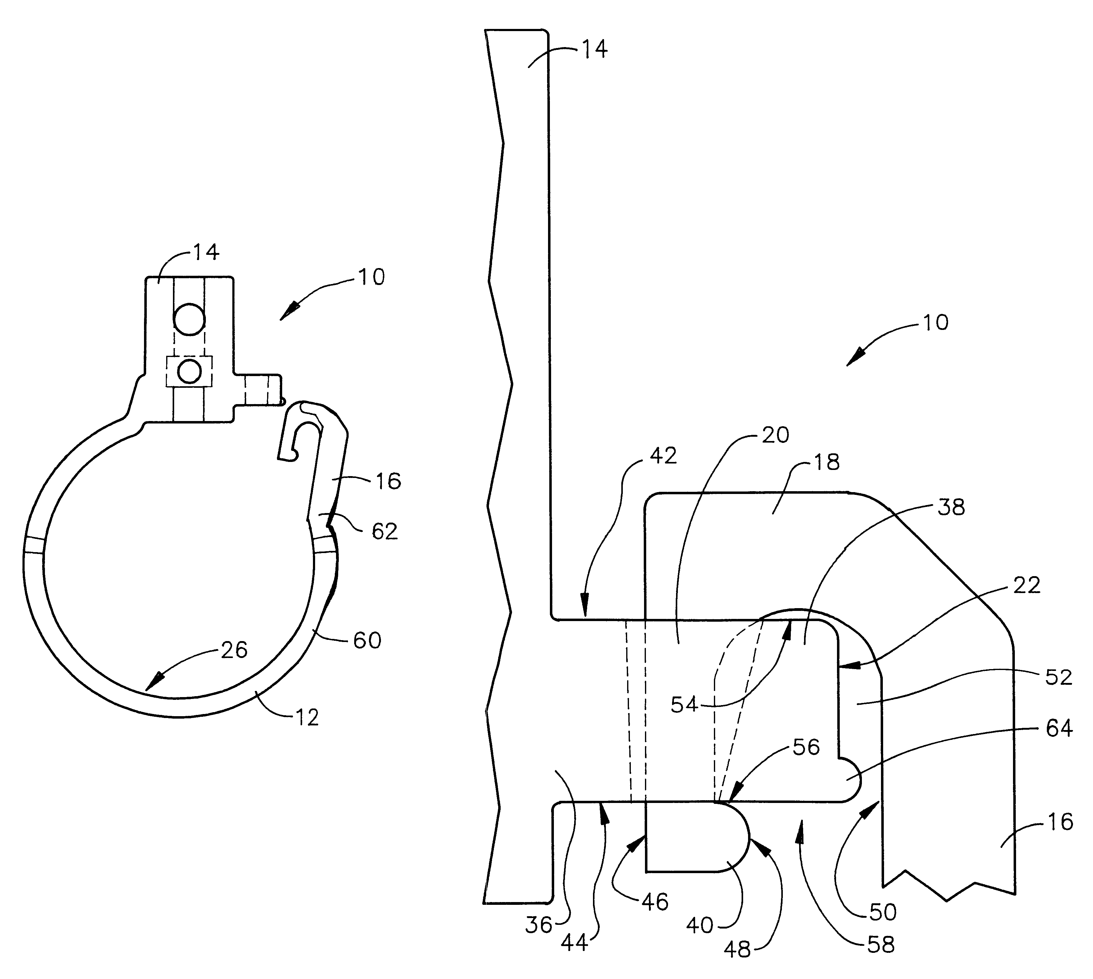 Locking cable support