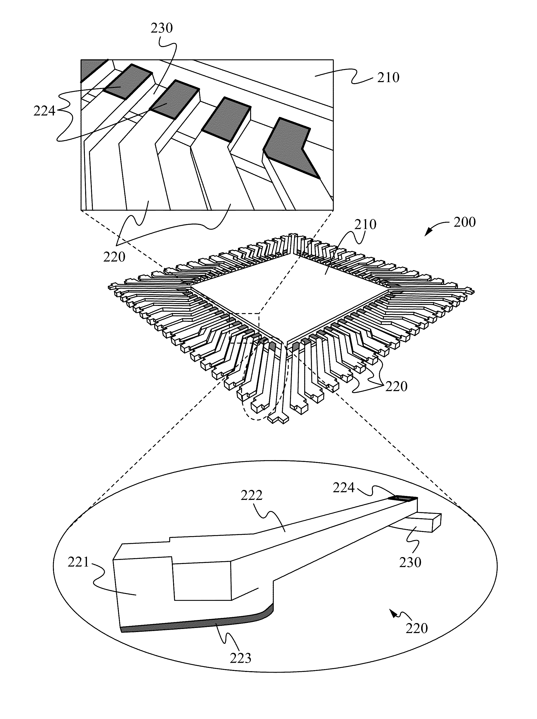 Auxiliary leadframe member for stabilizing the bond wire process