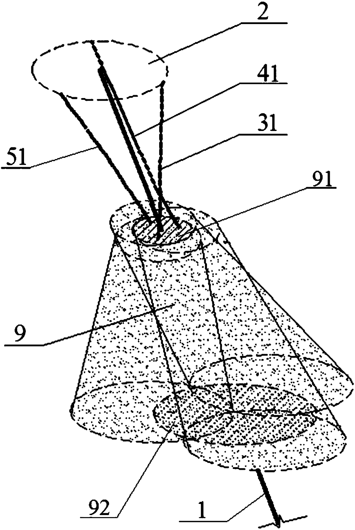 Non-closed borehole sealing process and structure