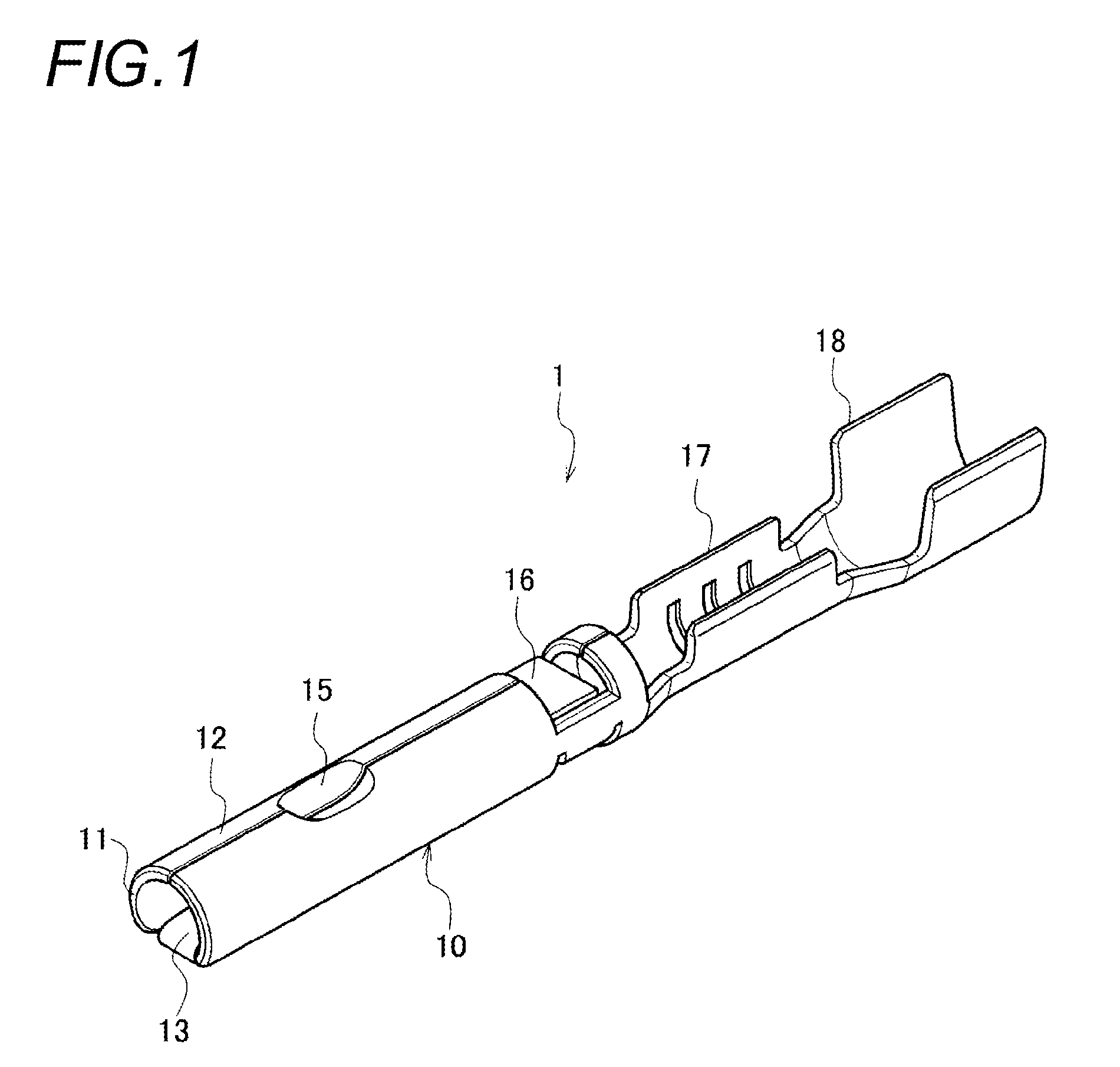 Female terminal for connector