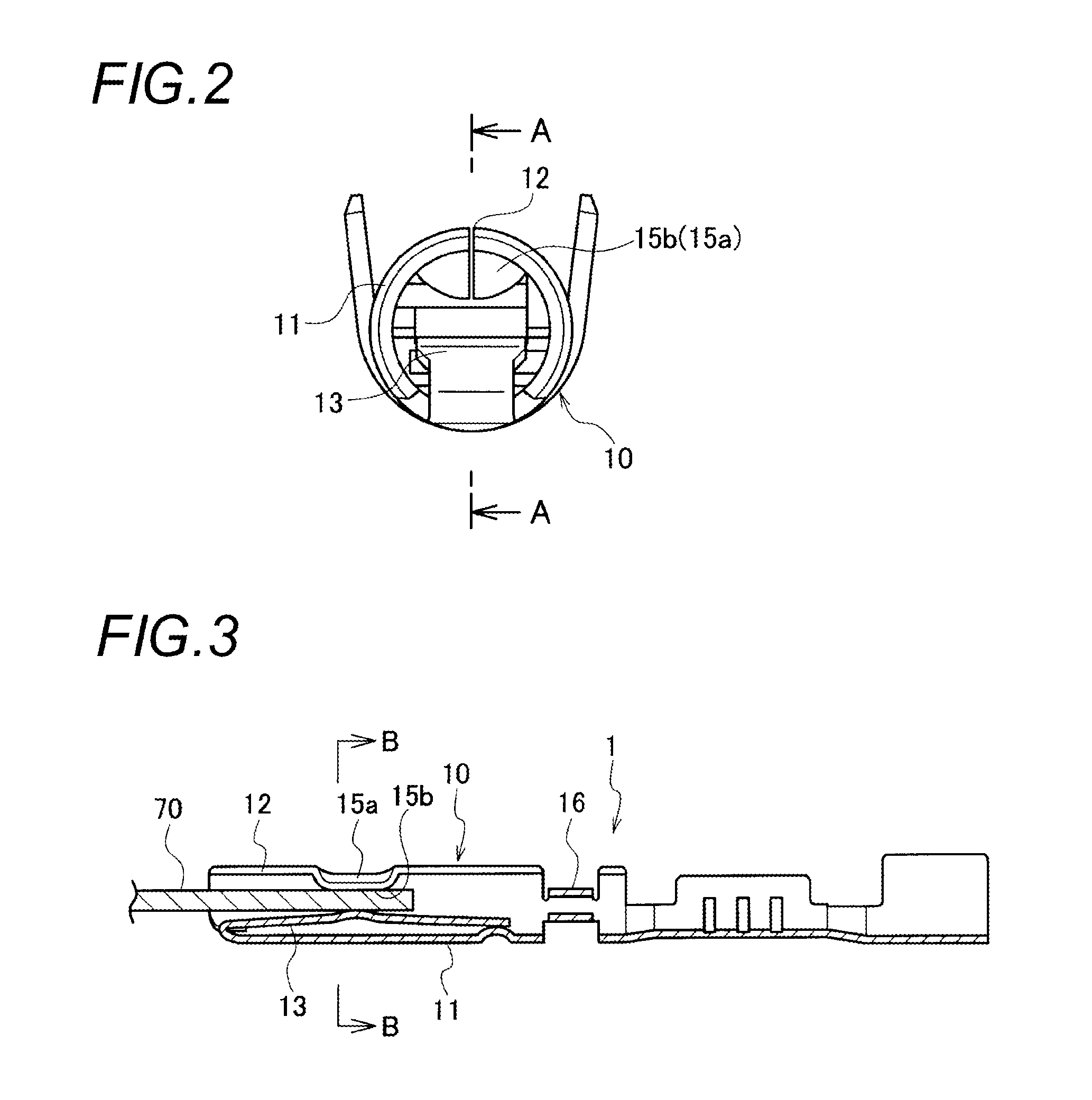 Female terminal for connector