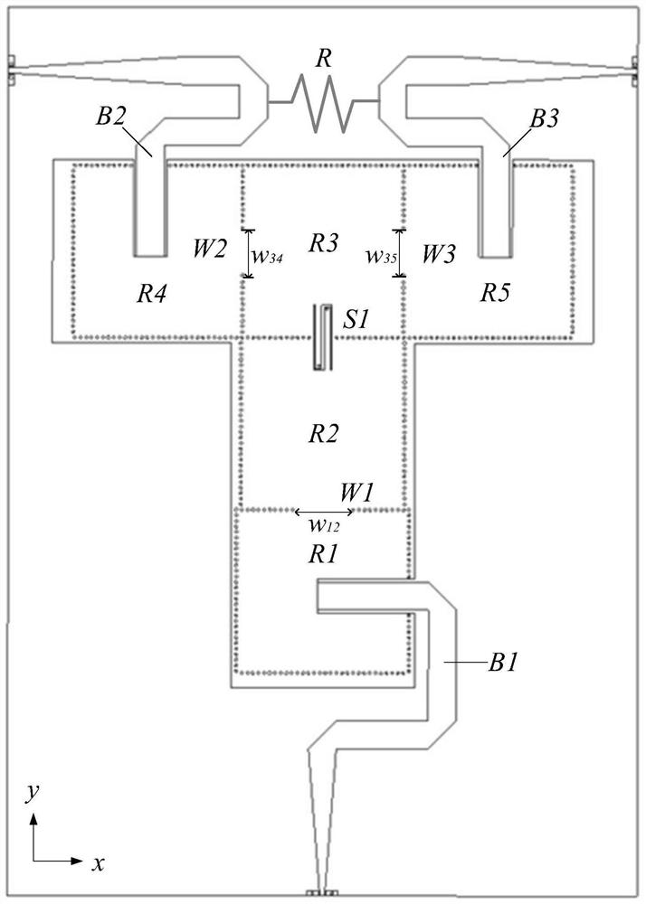 Ka-band wide-stop-band filtering power divider