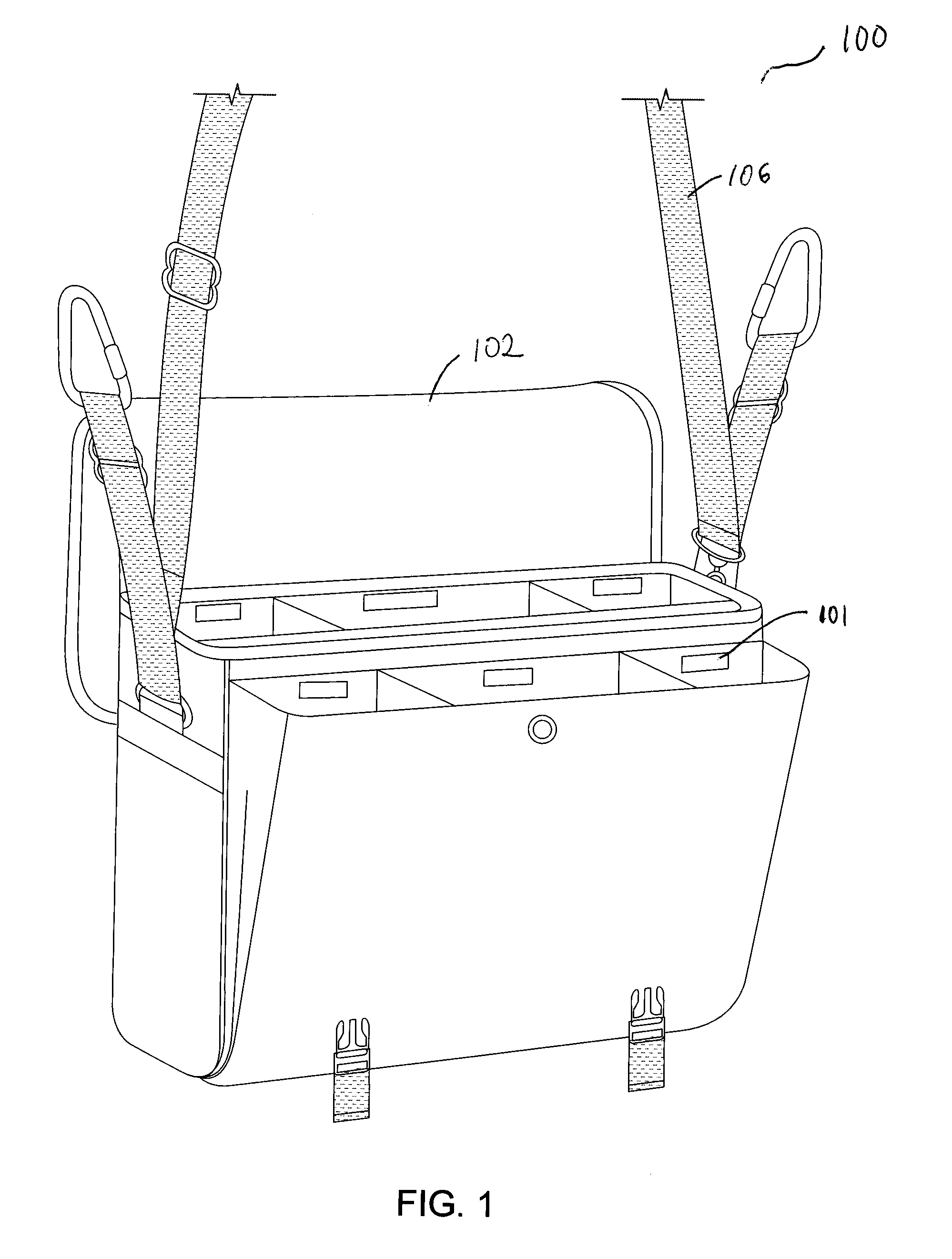 Compartmented bag for baby items