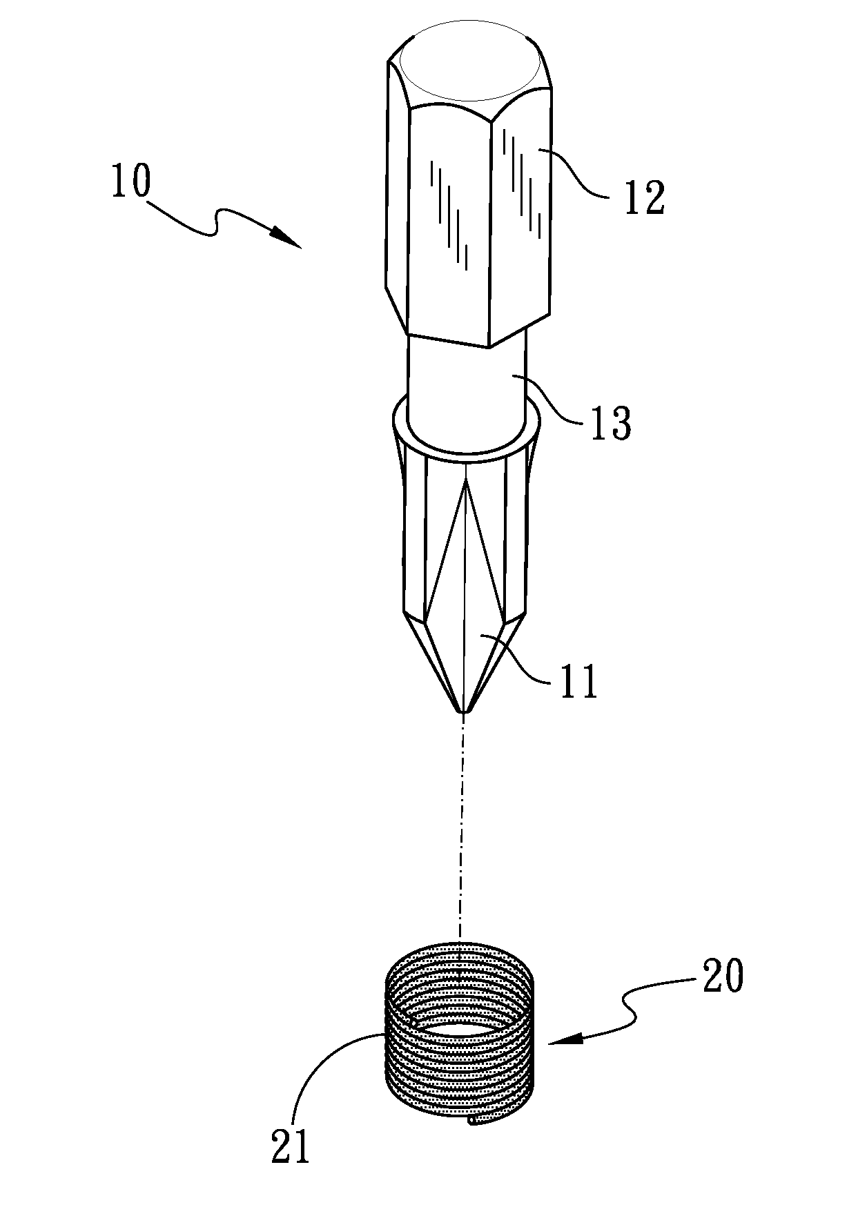 Rotary tool with an indicating coiled spring