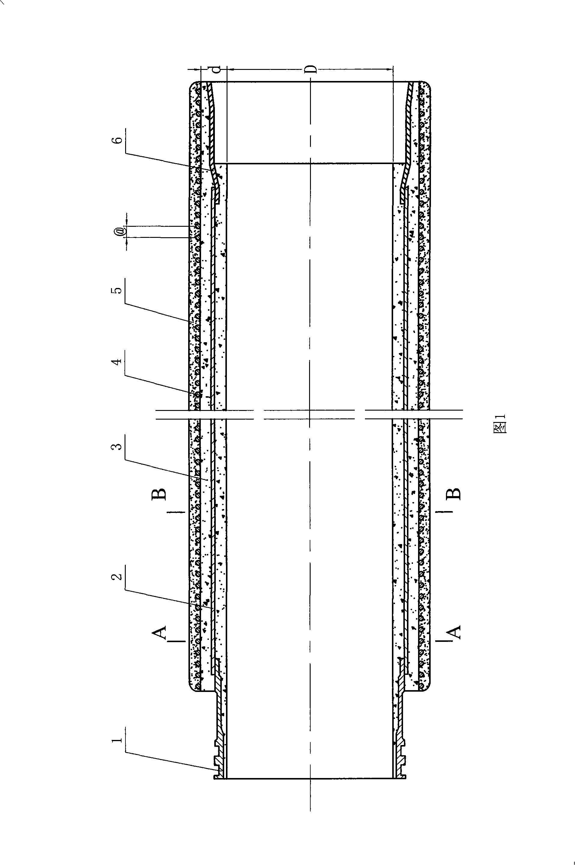 Steel bell and spigot prestress thin wall concrete pipe