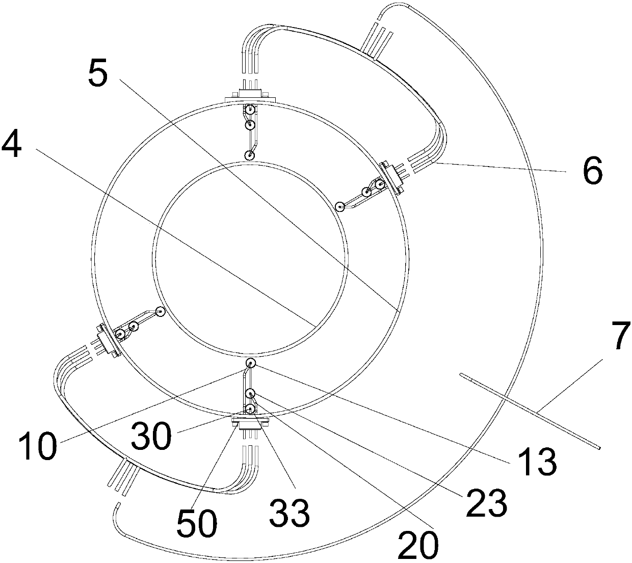 Secondary air online measuring method for turbulent burner