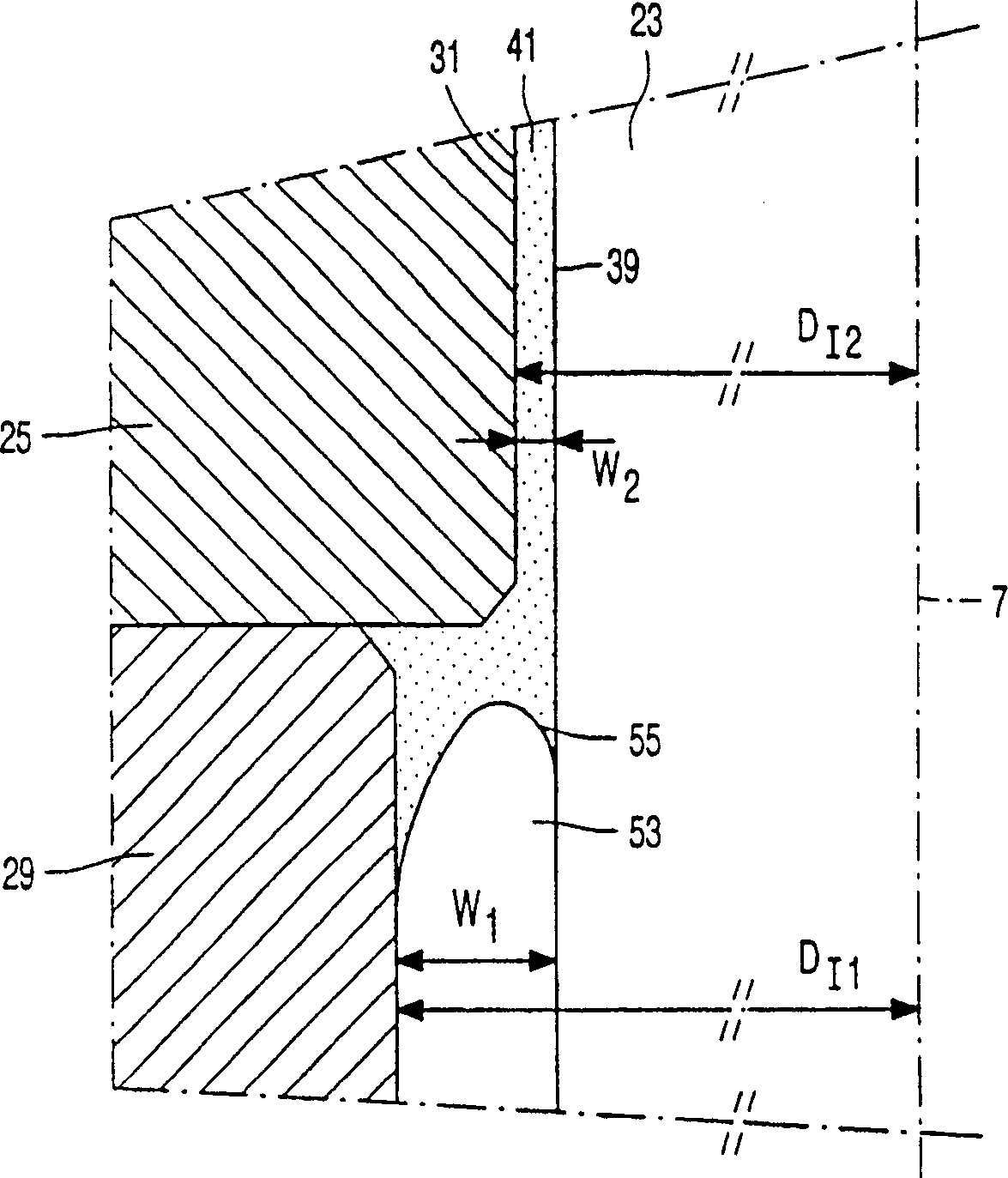 Dynamic groove bearing comprising porous lubricant reservoir