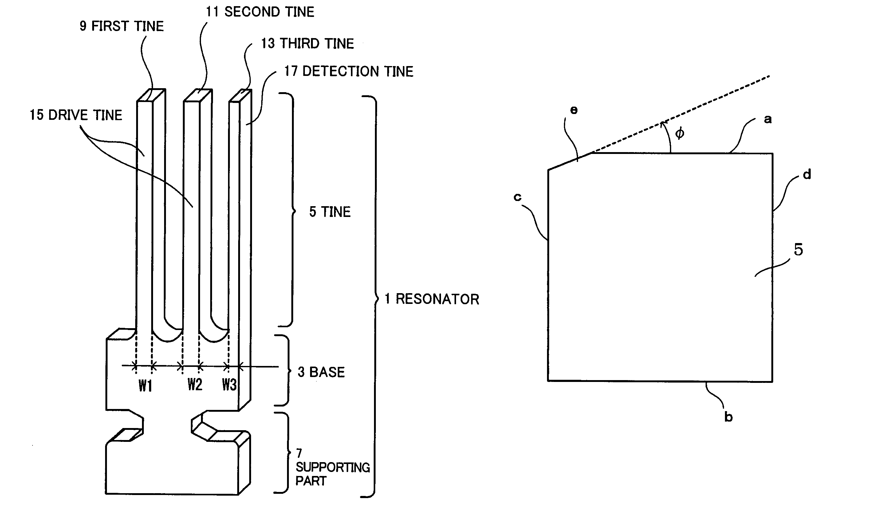 Vibration gyro and the process of producing the same