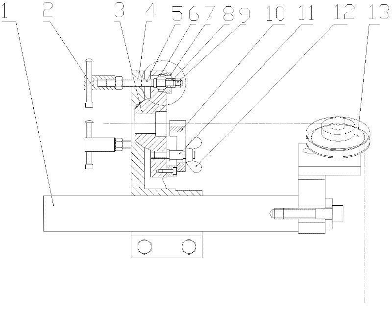 Steel ring diameter adjusting mechanism for wire drawing machine