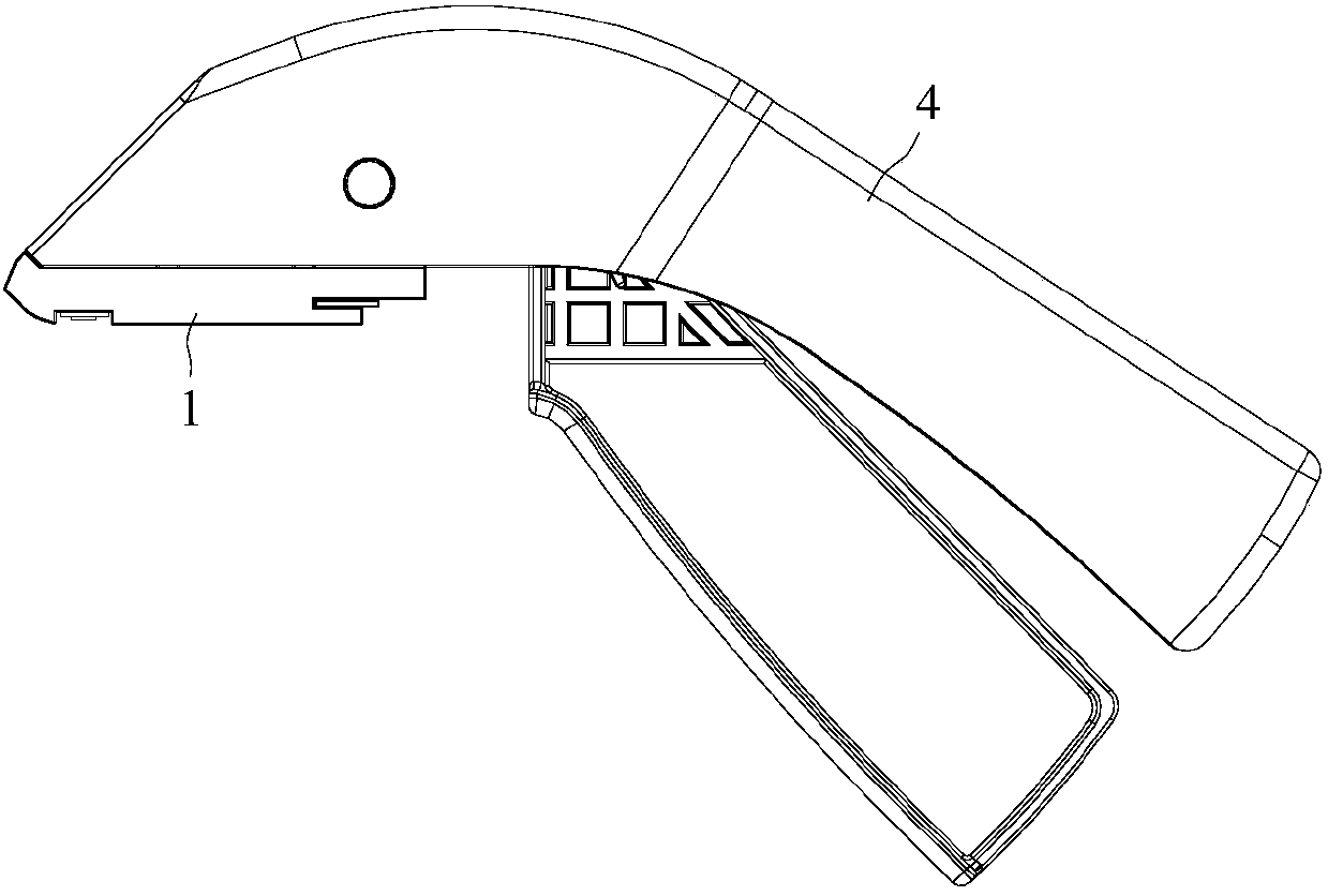 Skin stapler nail cartridge connecting structure