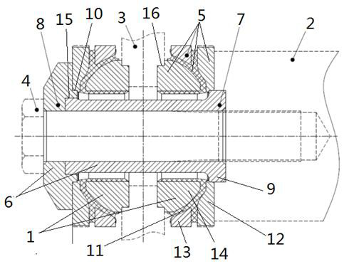 A method for hanging motors by axially precompressing combined elastic elements