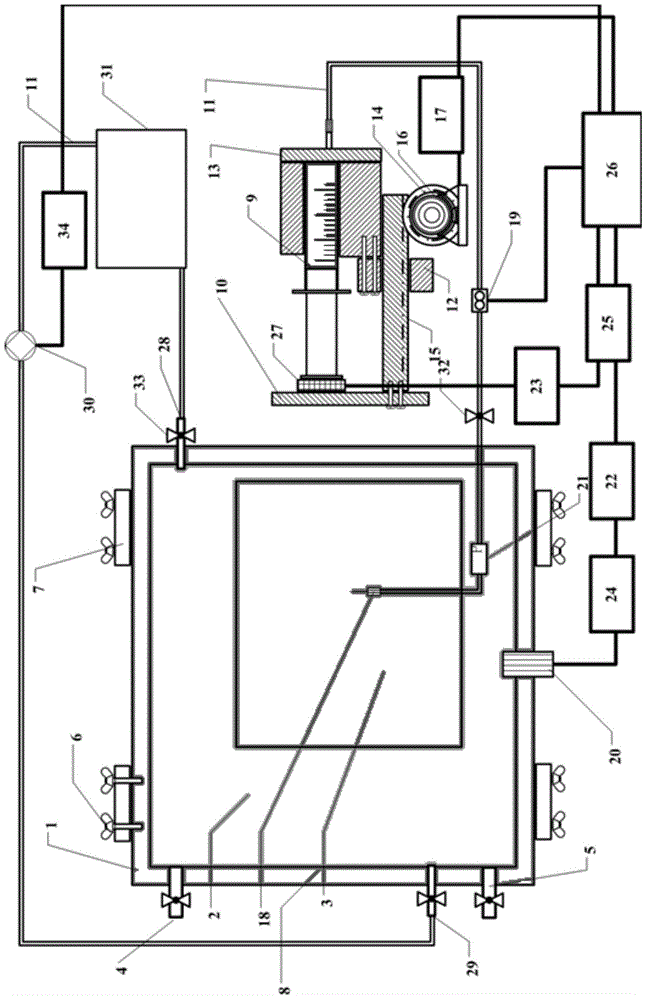 Intracerebral hemorrhage simulation experiment device and control method thereof