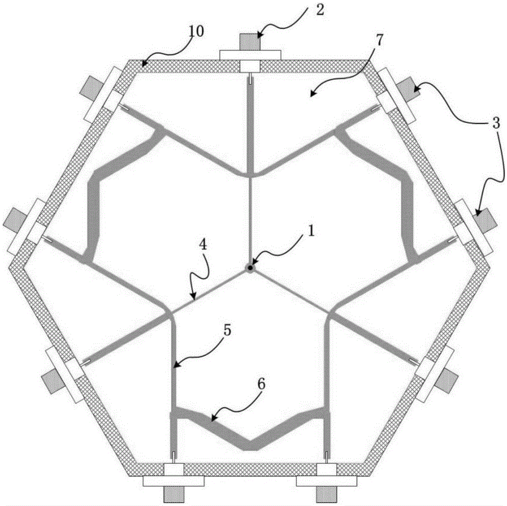 Power divider/combiner of trisected odd number structure