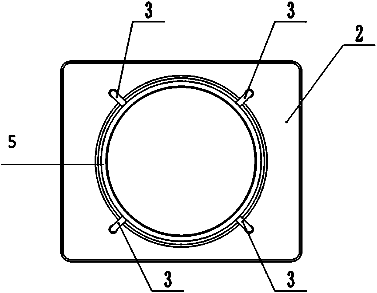 A flexible bearing bore diameter measuring clamp and a working method thereof