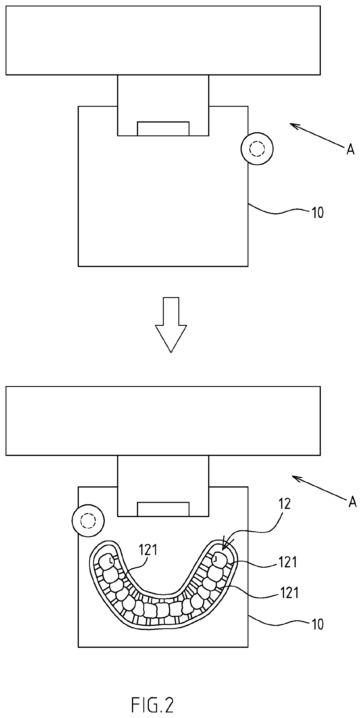 Full denture processing and shaping method and material block thereof