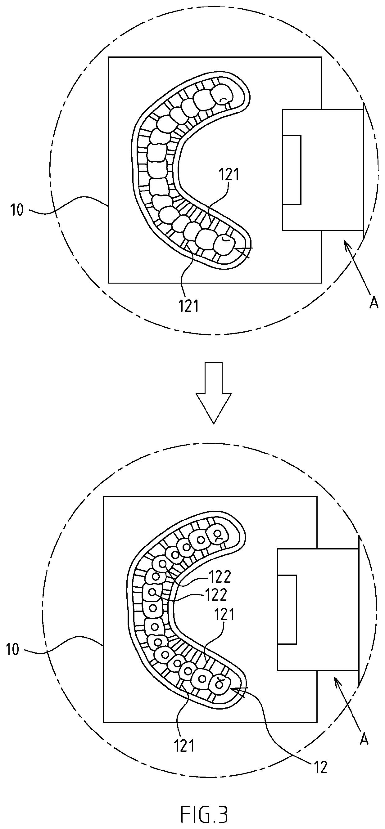 Full denture processing and shaping method and material block thereof