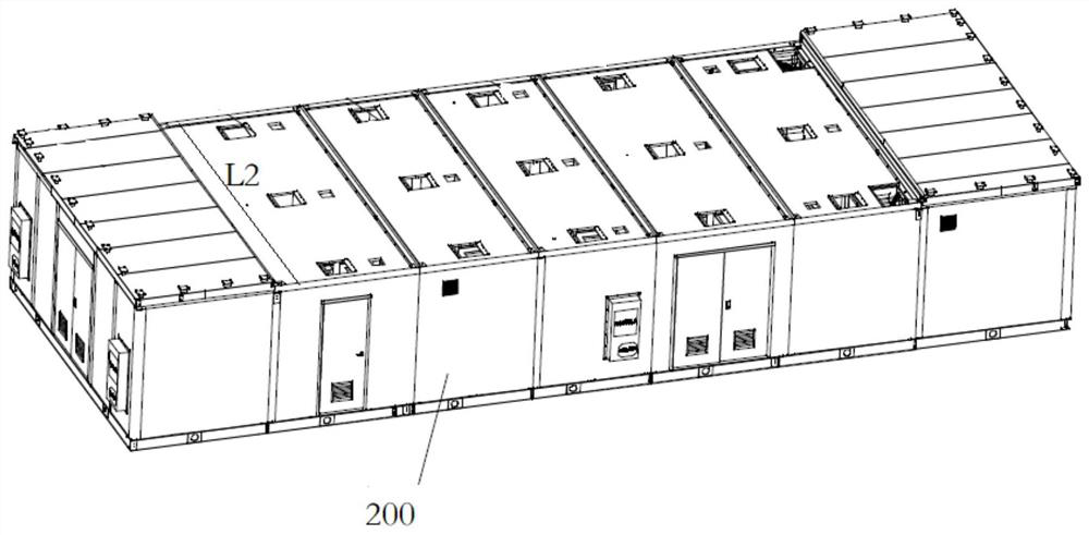 Modularized primary and secondary equipment double-layer prefabricated cabin