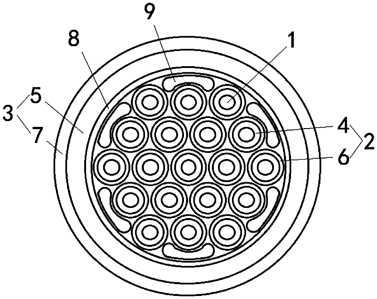 Double-layer ceramic insulating non-toxic irradiation-free electric wire and manufacturing method thereof