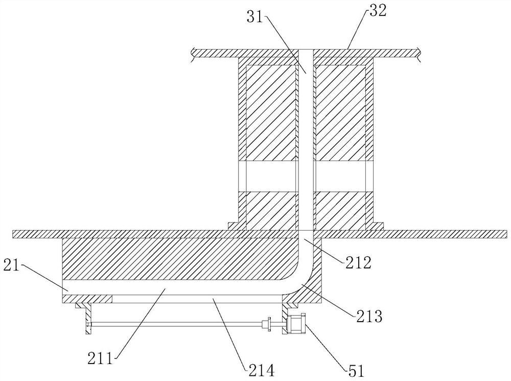 Chain type right-angle ejector rod mechanism