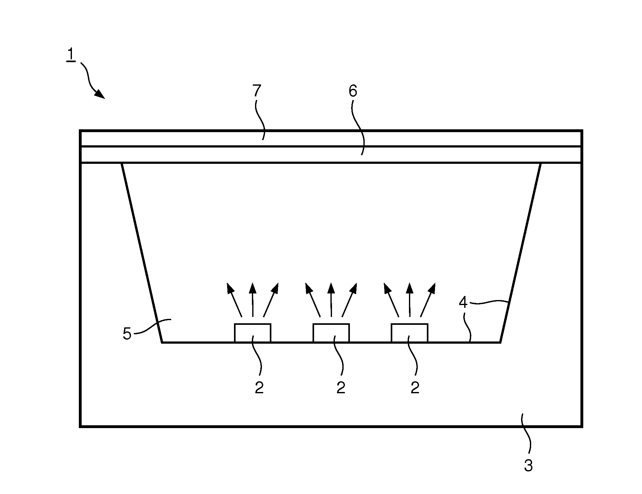 Illumination system with light source, radiation converting element and filter