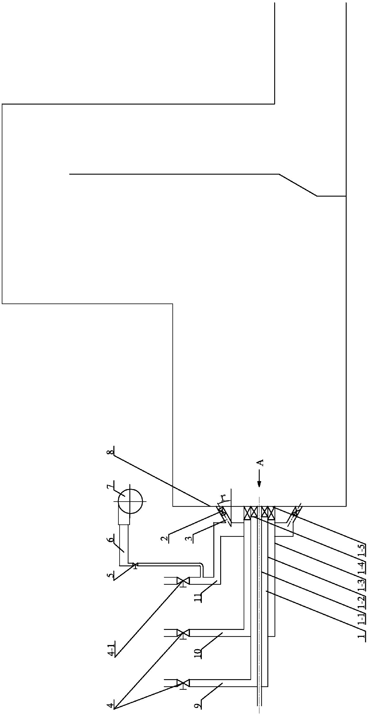 Wide-range swirling pulverized coal burner adopting flue gas recirculation for industrial pulverized coal boiler