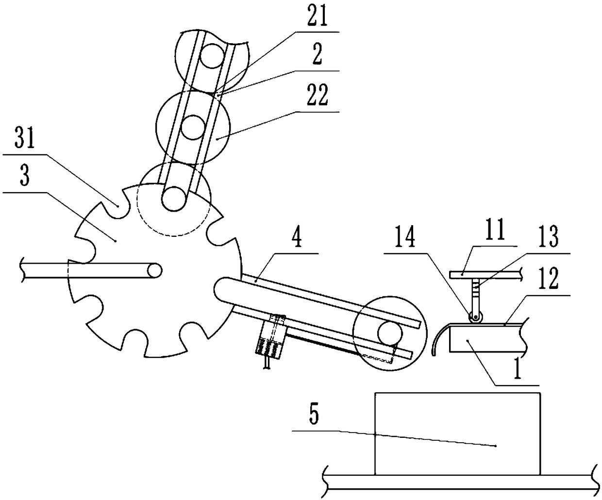 Conveying device for textiles