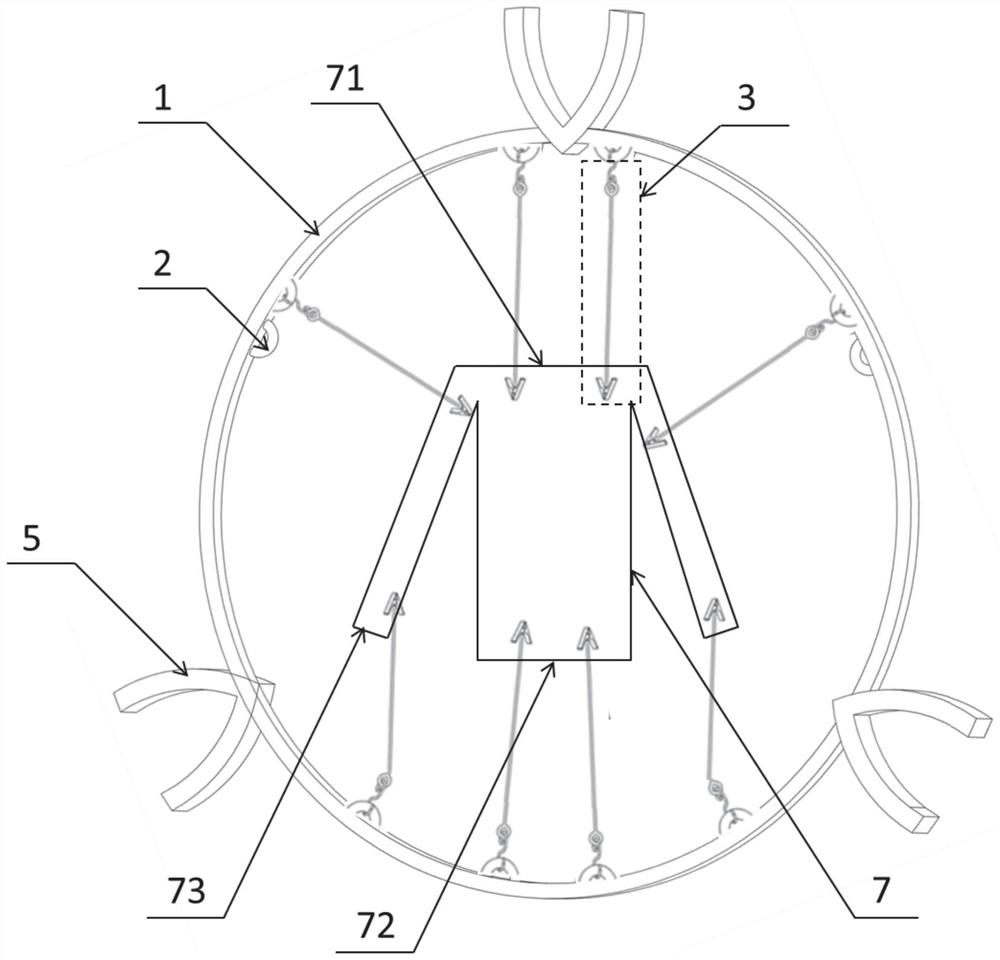 Auxiliary clothes hanger of clothes dryer and clothes dryer