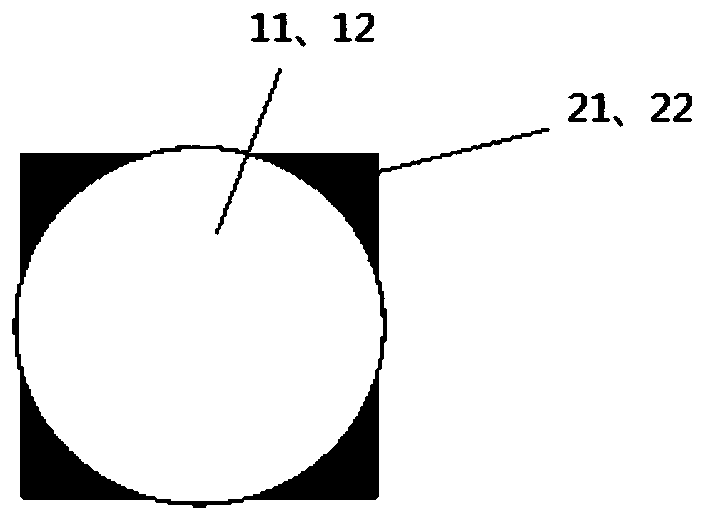 A back-to-back double-lens optical axis consistency test fixture and test method thereof