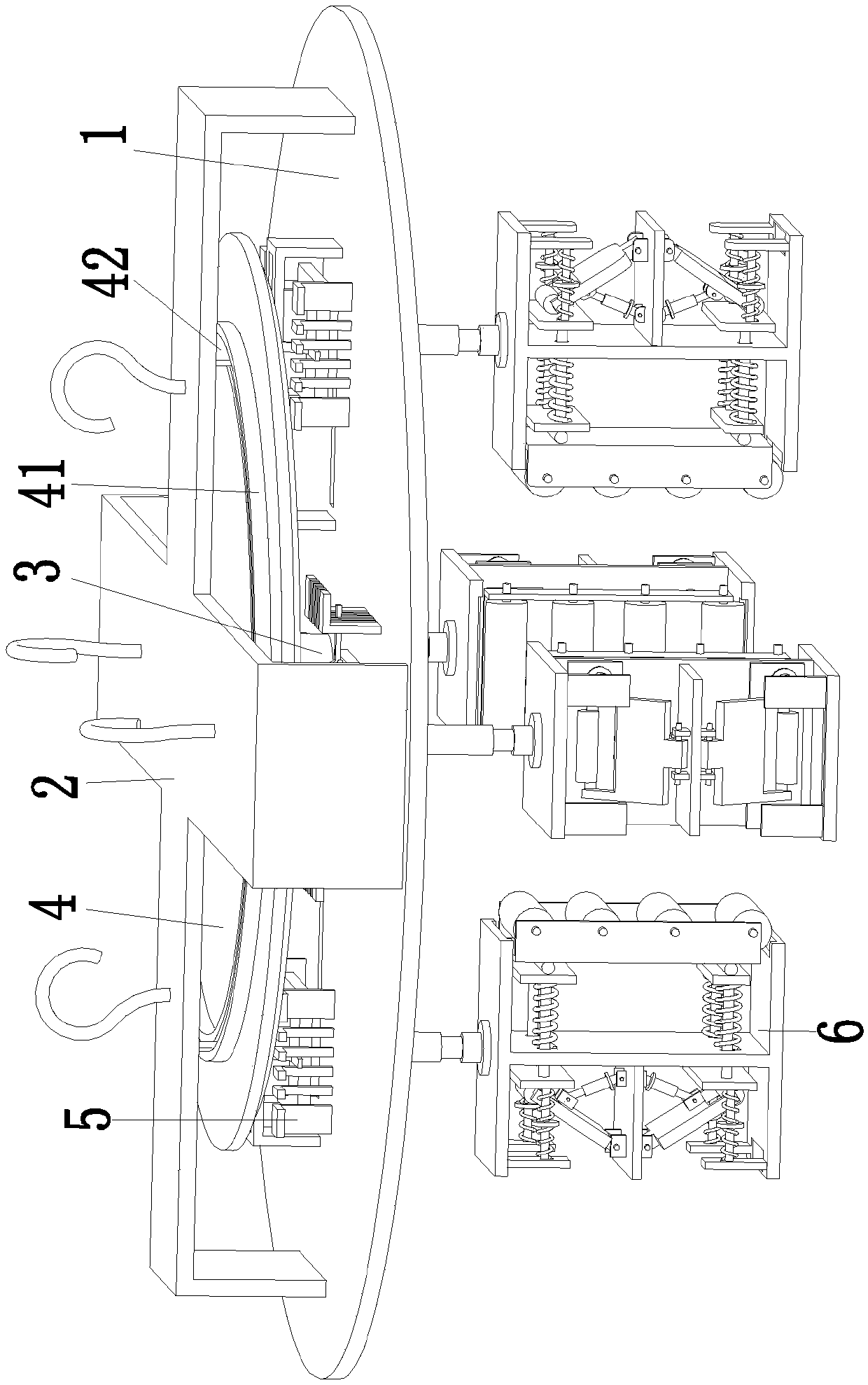 Round open caisson mechanical correction equipment for bridge pier and abutment construction