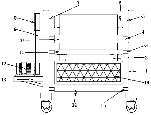 Destaticizing device for glass fiber woven fabric production