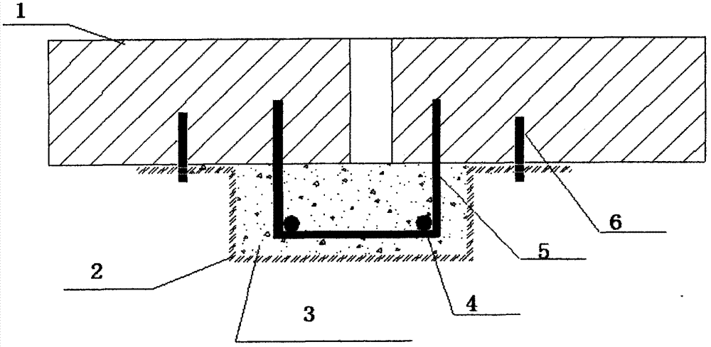 Strengthening method for stress on single plate by using steel reinforced concrete