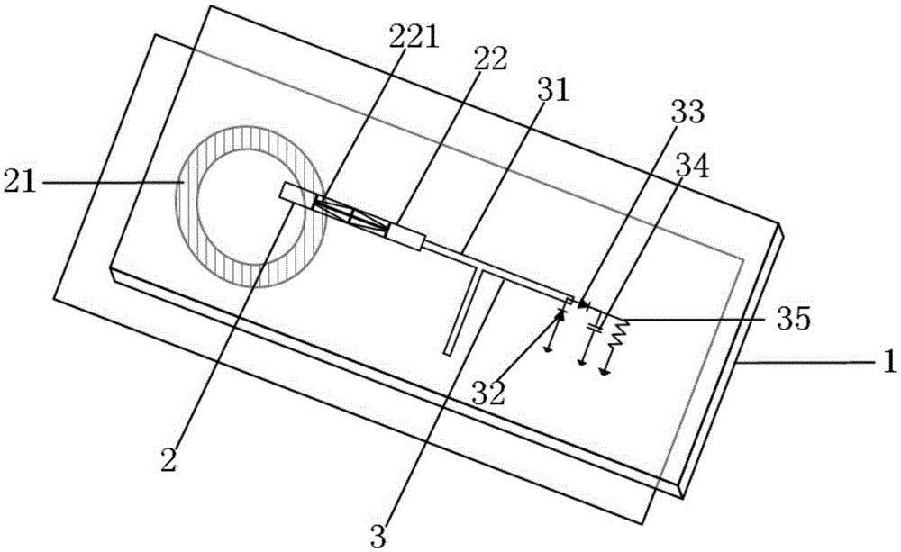 Microstrip rectifying antenna