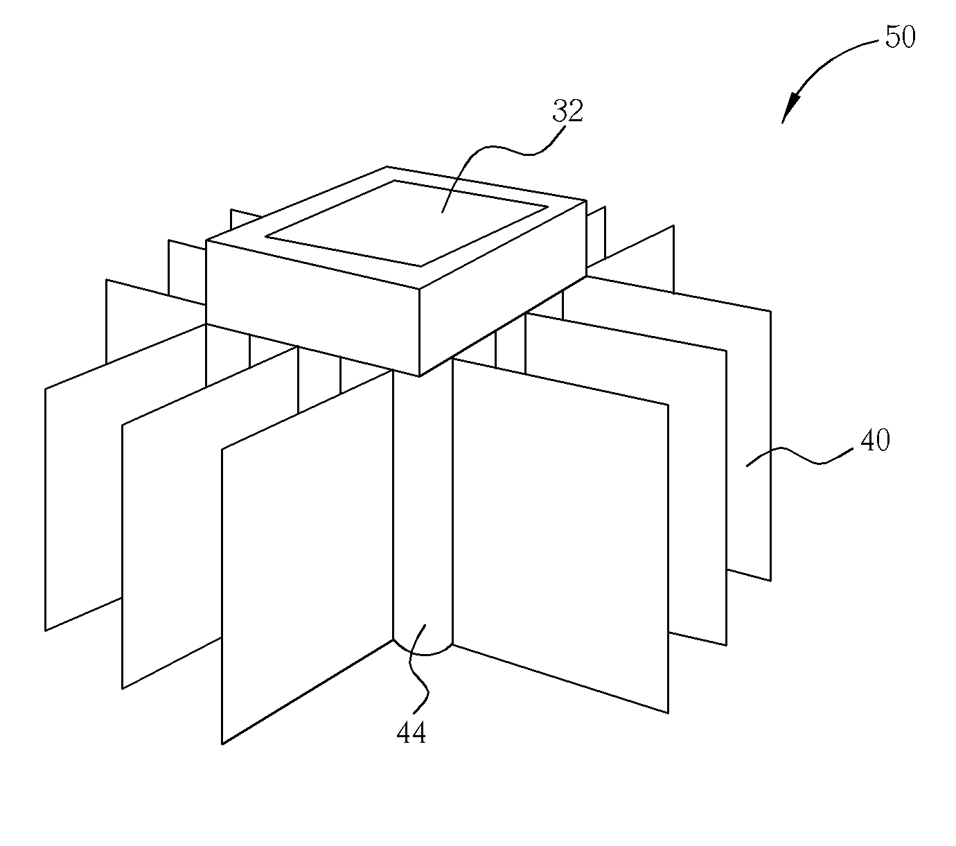 Light module with combined heat transferring plate and heat transferring pipes