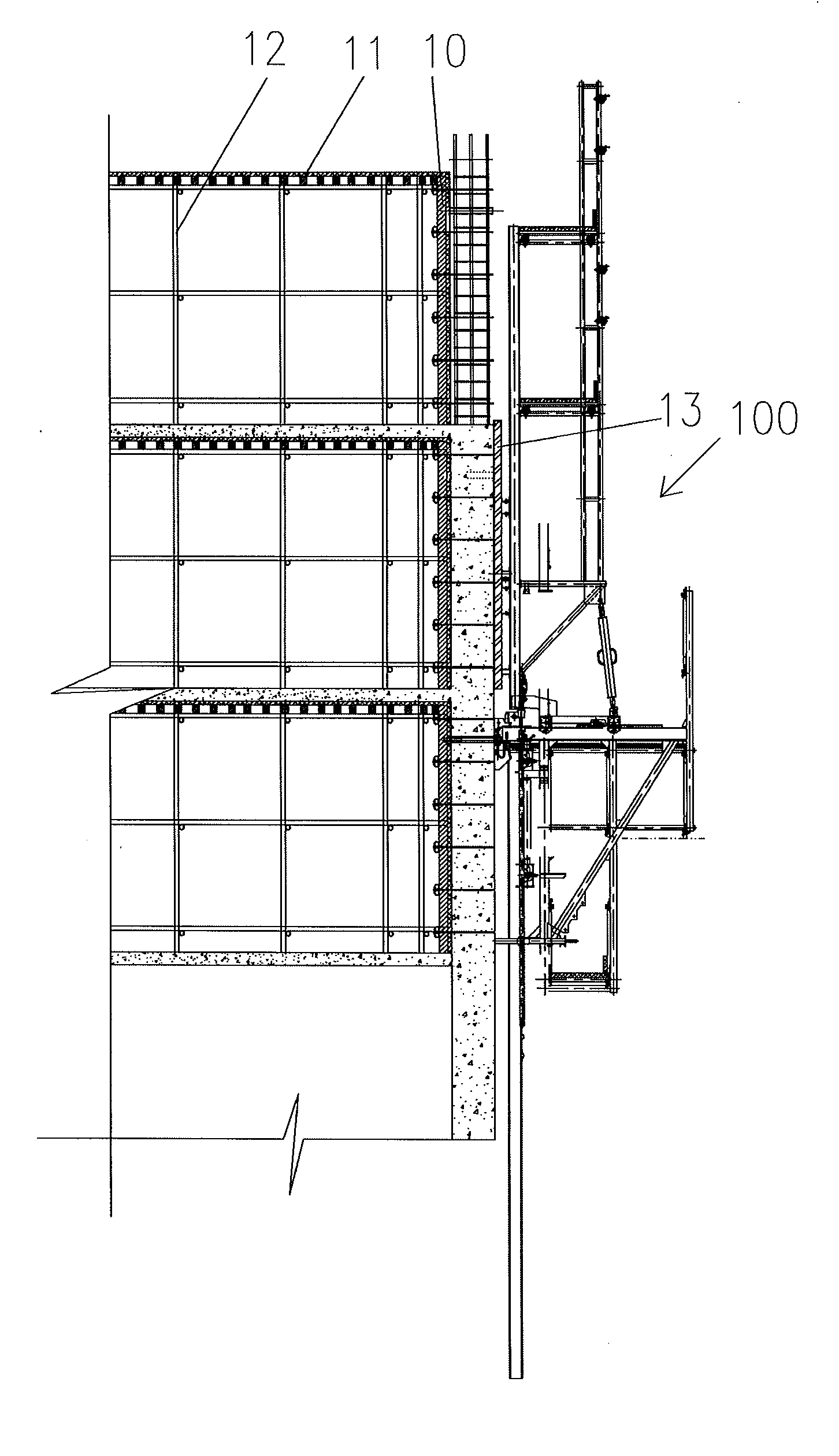 Constructing method for concrete cylinder of construction steel bar of high-rise steel structure