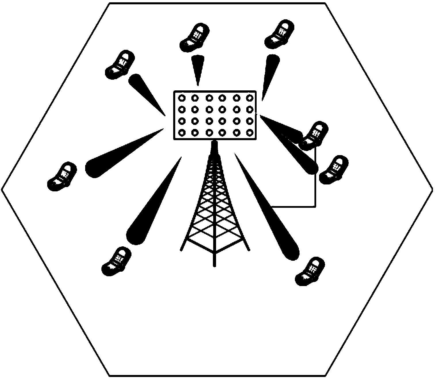 Millimeter wave large-scale MIMO system multi-user transmission method based on space division multiple access and interference suppression