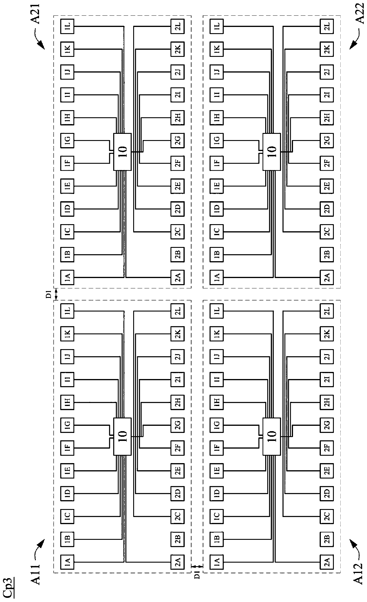 Memory test array and test method thereof