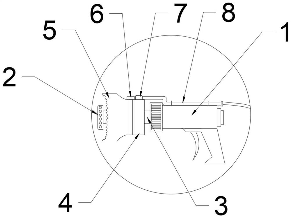 Industrial coating spraying device with purification function